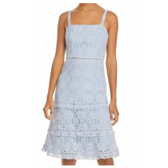 chinese dress ladies East Coast Lace Bust Midi Dress Aqua Blue– Selfie Leslie main image 0